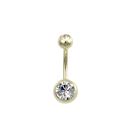 Piercing do pupíku zlatý 1.6 x 8mm