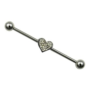 Piercing - Industrial piercing srdce