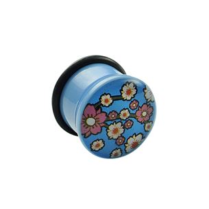 Plug do ucha akrylový kytka