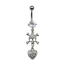 Piercing do pupíku lebka 1.6 x 10mm