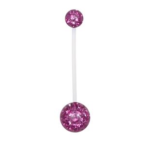 Piercing - piercing těhotenský růžový