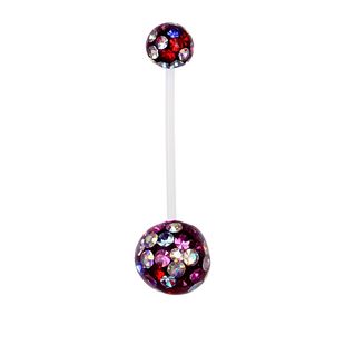 Piercing - piercing těhotenský barevný