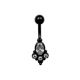 Piercing do pupíku černý