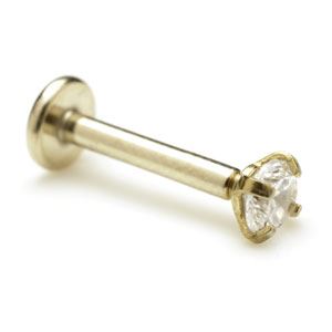 Piercing - Labreta titanová pozlacená