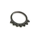 Kroužek septum černý 1.0 x 8mm