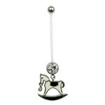 Těhotenský piercing - těhotenský piercing houpací kůň
