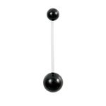Těhotenský piercing - těhotenský piercing černý