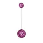 Těhotenský piercing - těhotenský piercing růžový