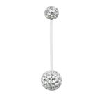 Těhotenský piercing - těhotenský piercing čirý
