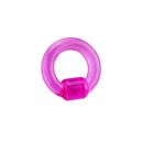 Kroužek akrylový růžový 6 x 16mm - kulička 12mm