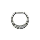 Septum Swarovski Elements 1.6 x 6mm - čiré kamínky